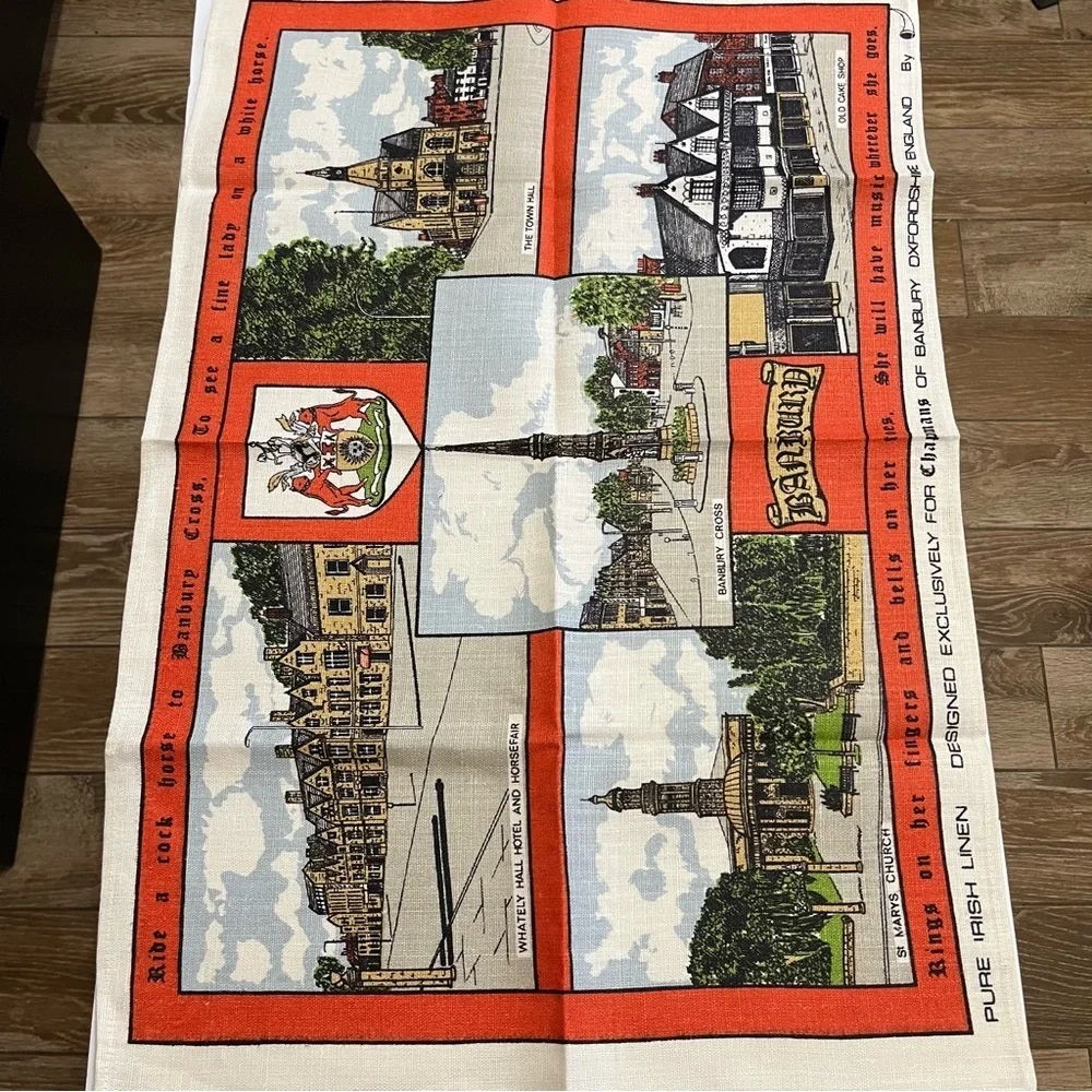 Vintage Irish Linen Tea Towels Souvenirs Set of 9 London Scotland Edinburgh